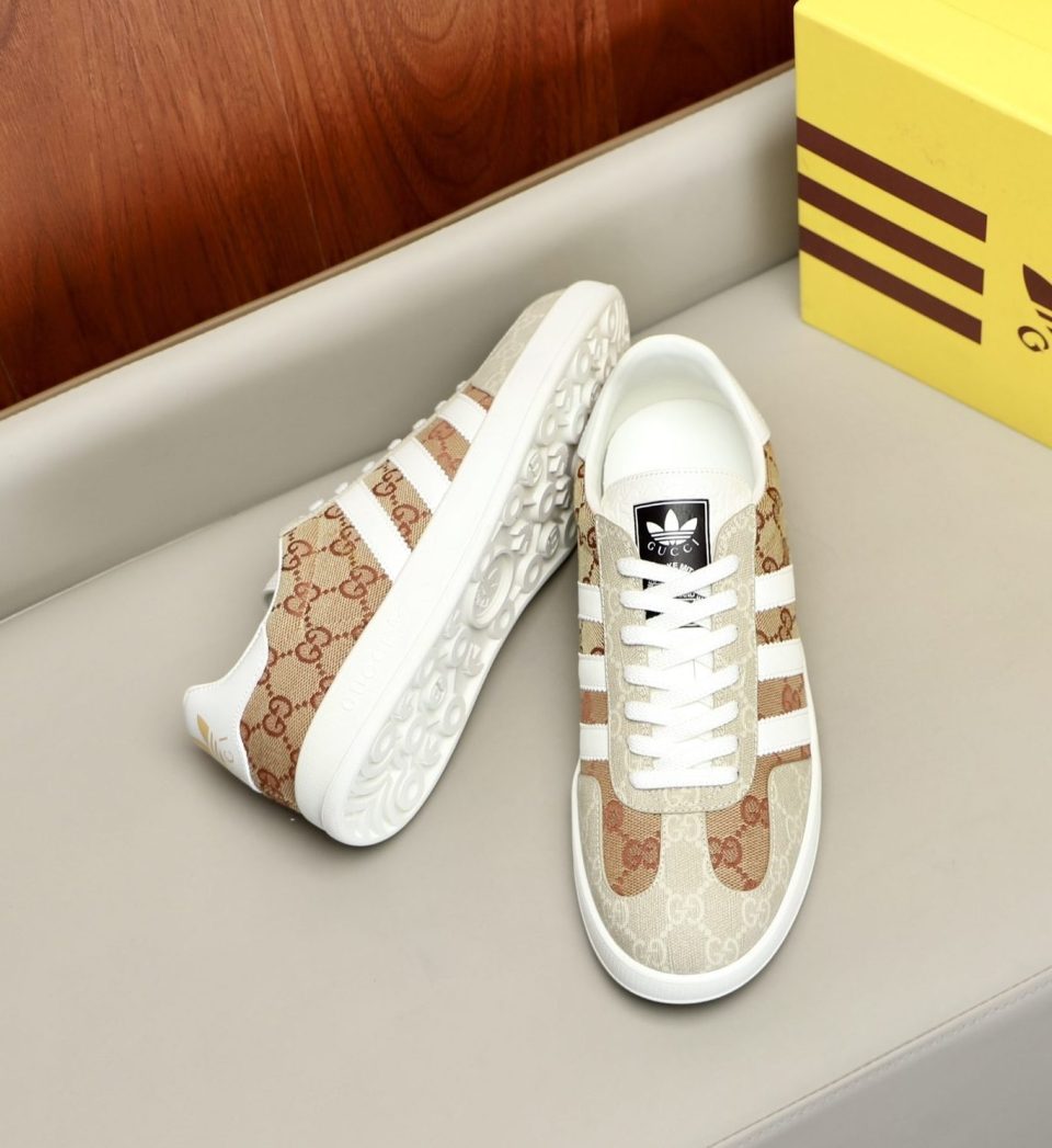Gucci x adidas Gazelle Gold White