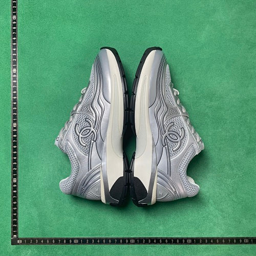 Chanel CC Runner — Silver / White