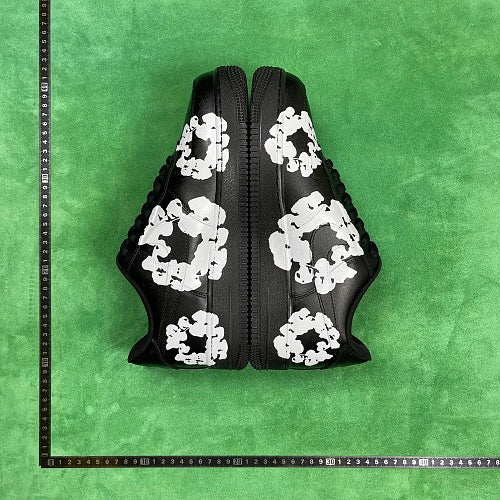 Nike Air Force 1 Low Custom — Black / White Cross