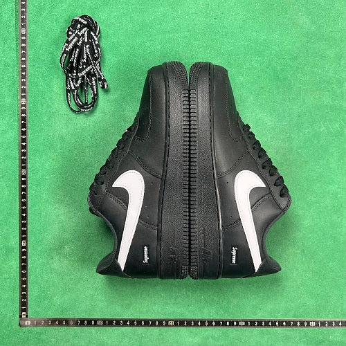 Nike Air Force 1 Low Custom — Black / White Swoosh
