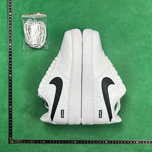 Nike Air Force 1 Low Custom — White / Black Swoosh
