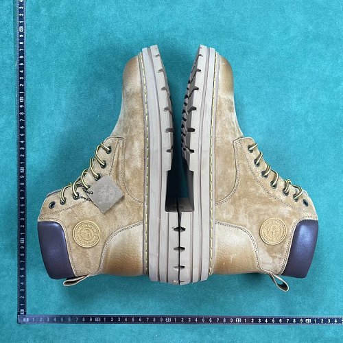 Rick Owens Geobasket with Chrome Hearts Hardware — Cream / Blue Tint
