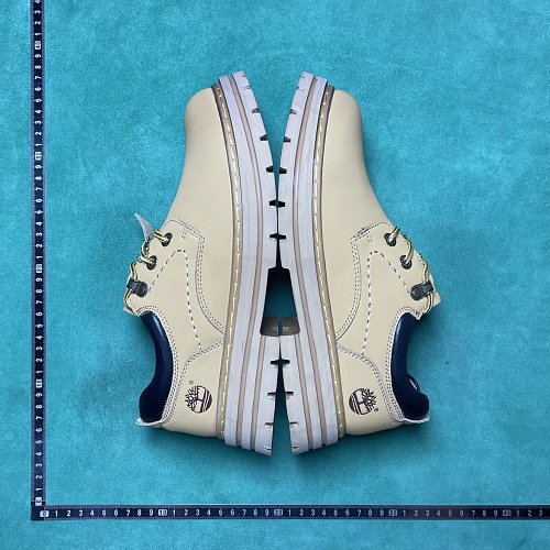Rick Owens Geobasket with Chrome Hearts Hardware — Cream / Blue alternate angle