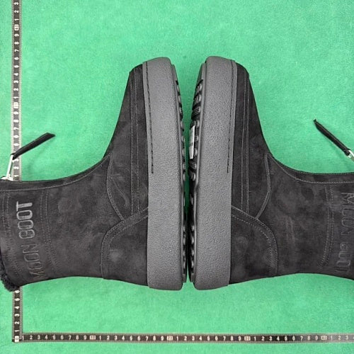 Moon Boot Icon Low No Lace — Charcoal Suede alternate angle