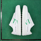 Valentino Garavani Open for a Change Sneaker — White / Green alternate angle